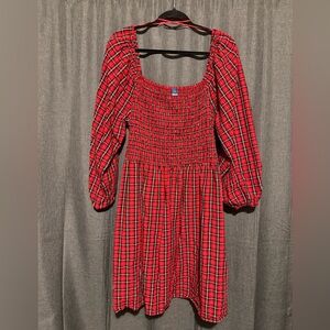Old Navy Red Plaid Dress